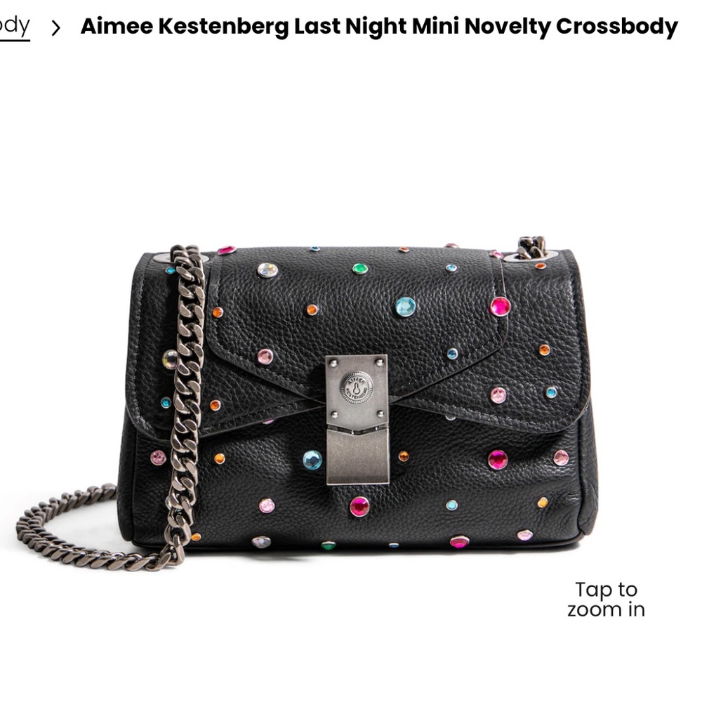 Aimee Kestenberg Bejeweled Last Night Mini Novelty Crossbody 💖💎✨🪩🖤